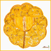 Blended Thread Sitara Stone Work Yellow  Poshak